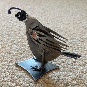 Upcycled metal golf club and fork art - One of a Kind!